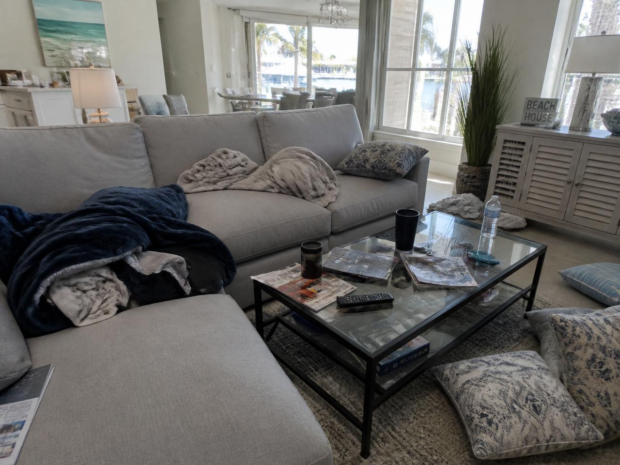 Living room refresh before CleanAngie cleaning